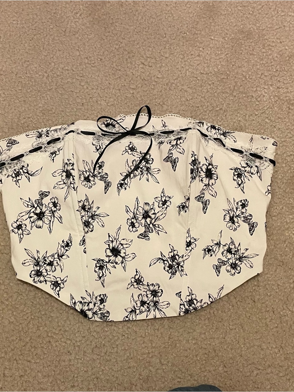 Floral corset top whimsical vibe
